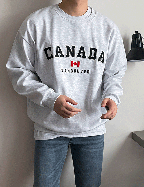 캐나다 이중지 맨투맨 (3 colors)
